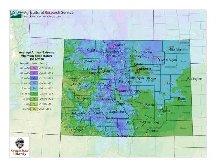 plants by zone map for Colorado