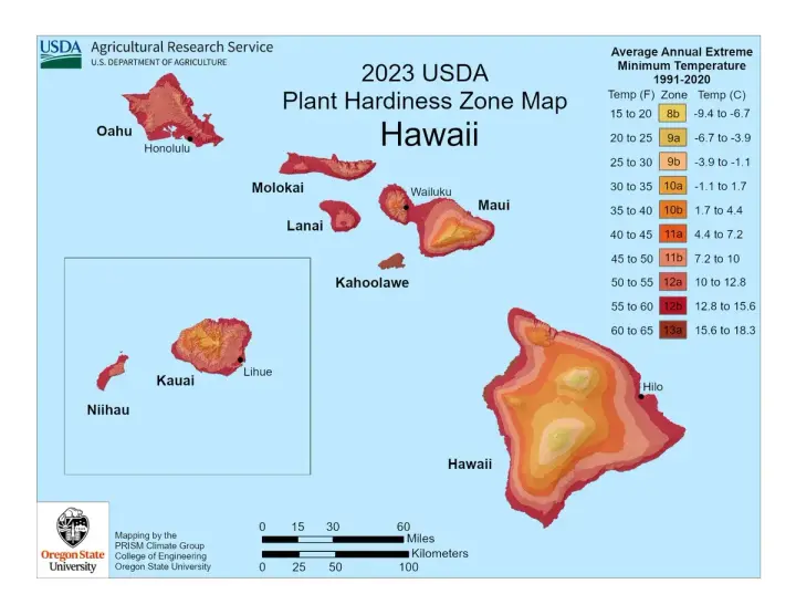 plants by zone map for Hawaii